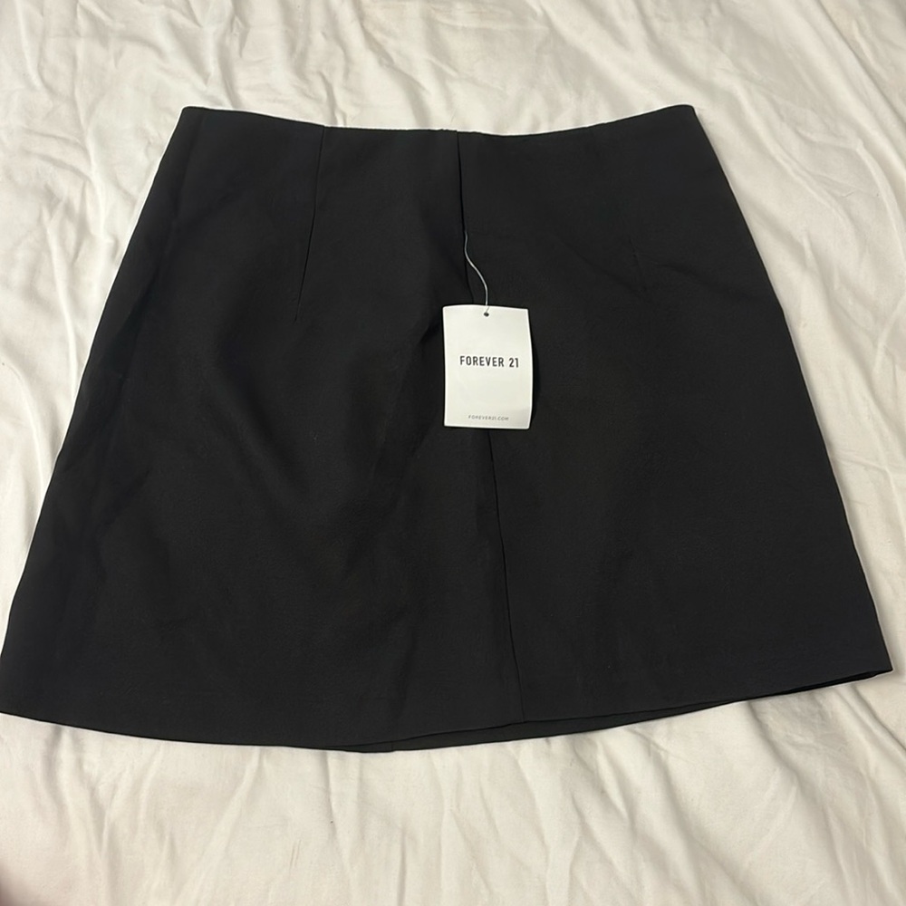 black mini skirt